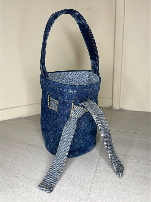 Denim Bucket Bag
