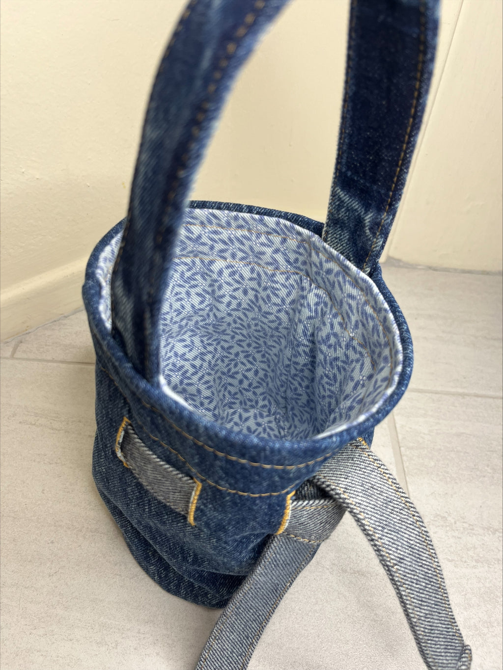 Denim Bucket Bag
