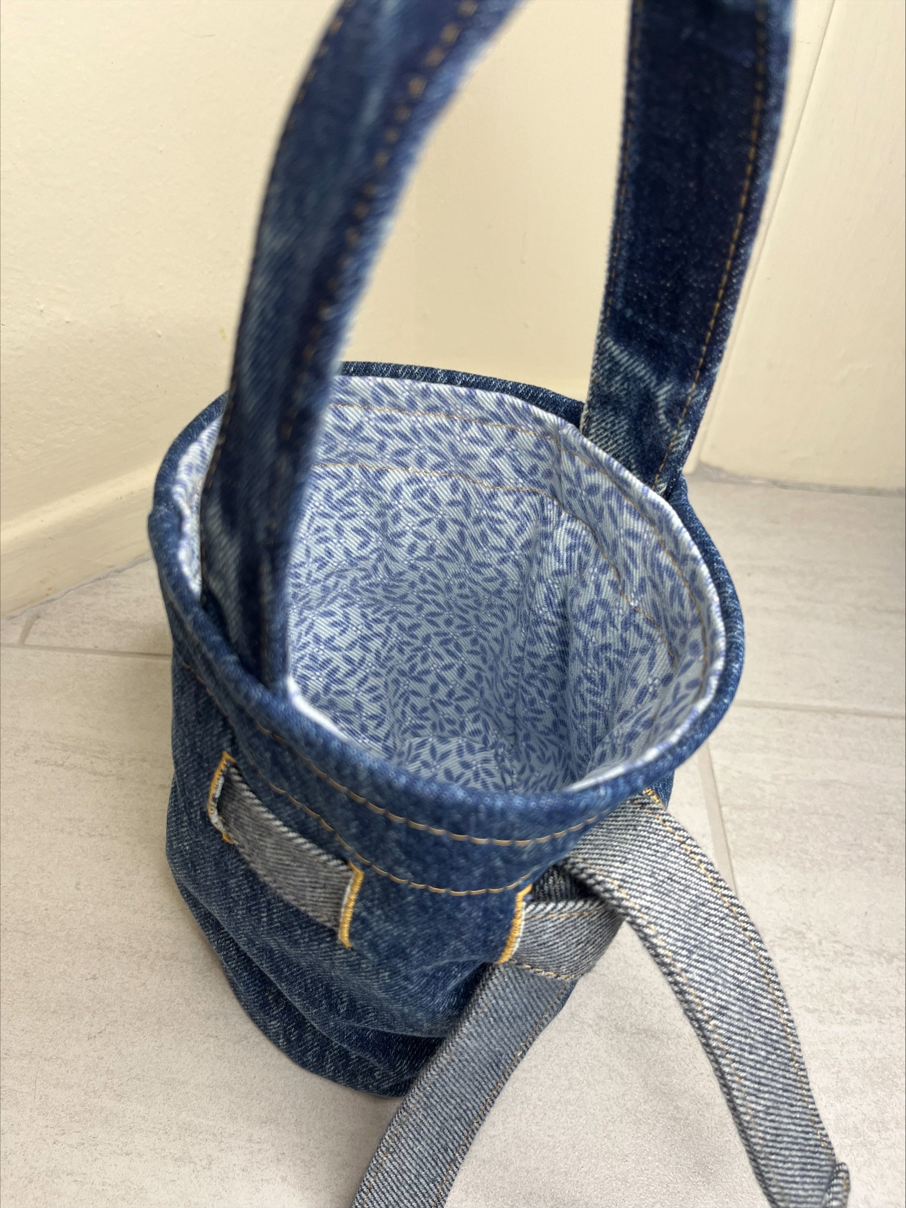 Denim Bucket Bag